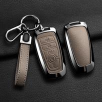 Lengvojo lydinio automobilio rakto dėklo dangtelis, skirtas Ford Maverick Focus Edge Explorer Expedition Everest Fusion Mondeo Mustang 3/4/5 mygtukas black