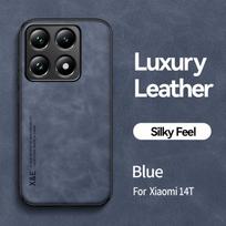 „KEYSION“ prabangus retro odinis dėklas, skirtas „Xiaomi 14T Pro 5G 14T 5G“ minkštam silikoniniam + PC smūgiams atspariam telefono galiniam dangteliui, skirtam „Redmi K70 Ultra“ for Redmi K70 Ultra mėlyna