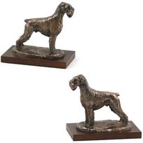 Šnauceris I - šuns statula, figūrėlė biurui, trofėjus šunų parodai Art-Dog prekės ženklo ruda
