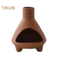 Rankų darbo keramika Palo Santo laikiklis Sages Stick Dish Dėmės dubuo kūgis smilkalų degiklis Chimenea Joga meditacija Zen dekoracija ruda