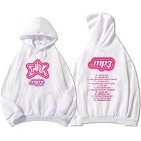 Vyriški drabužiai MP3 Emilia Mernes Hoodies Grafinis spausdinimas Megztiniai Žieminiai Laisvalaikio Ilgomis rankovėmis Sudaderas Rožiniai Unisex Minkštas Hoodie XS balta