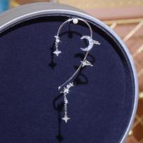 Korean Micro Pave Moon Star Ear Cuff Auskarai Asmeninė mada Papuošalai Auskarai Didmeninė prekyba