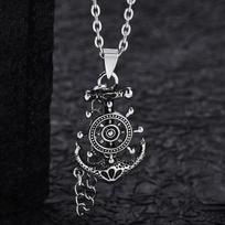 Vintage Titanium Steel Fashion Pirate Anchor Sweater Chain Fashion Pendant For Men Women Punk Party Jewelry Gift