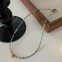 Pentagram Necklace French Vintage Vintage Western Court Style Blue Natural Stone Fine Neck Chain Collarbone Chain Female