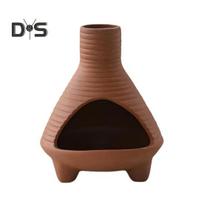 Rankų darbo keramika Palo Santo laikiklis Sages Stick Dish Dėmės dubuo kūgis smilkalų degiklis Chimenea Joga meditacija Zen dekoracija ruda