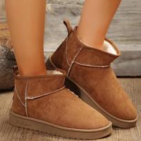 Winter Snow  Boots Fur Ladies Boots Real Sheepskin Wool Low-cut Warm Fur Shoes Women Winter Short Ugly Boots 37