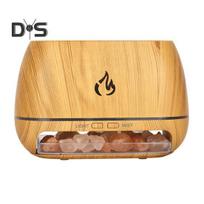 Stalinis oro drėkintuvas eterinių aliejų difuzorius su RGB spalvinga šviesa tikroviško liepsnos efektu 3-in-1 kvapų difuzorius Salt Rock lempa