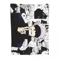 Gojo Satoru Koliažas Manga Vilnos Antklodės Jujutsu Kaisen Anime Vintažinė Mesti Antklodė Namams Lovatiesė 30x40inch gray