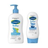 Cetaphil Baby Daily Lotion, 400ml and Cetaphil Baby Gentle Wash and Shampoo, 230ml (Pack of 2) white