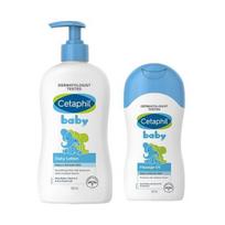 CETAPHIL Baby Lotion (400ml) and Baby Massage Oil (200ml) Combo gray