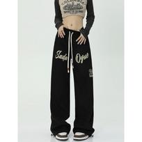 Jazz Dance Jazz Design Pants Ins High Street Trendy Oldschool Slimming Wide Leg Pants Women Autumn Street Dance Pants S juoda