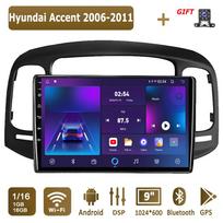 Android Carplay Car Radio For Hyundai Accent 2006-2011 Multimedia Player Head Unit Stereo GPS Navigation BT WIFI 4+64GB 1+16GB juoda