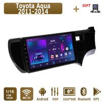 Android Carplay Car Radio For Toyota Aqua 2011-2014 Multimedia Player Head Unit Stereo GPS Navigation BT WIFI 4+64GB 1+16GB brown