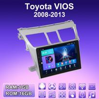 2 DIN Android automobilio radijas Toyota VIOS 2008-2013 m. Multimedijos grotuvas Galvos blokas Stereo GPS navigacija WIFI 1+16GB 1+16GB blue
