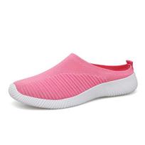 Women'S Shoes Large Size Sneakers Lazy Shoes Weaving Casual Women'S Shoes Elderly Shoes Socks Mom Shoes 35 rožinė