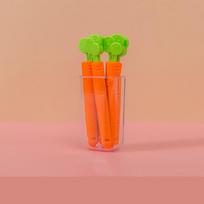 5Pcs Sealing Tongs Food Bag Closure Clip Carrot Shape Moisture Proof Kitchen Fresh Keep Accessories Refrigerator Sticker orange