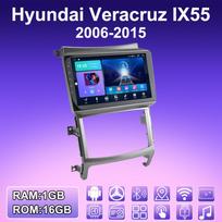 2 DIN Android Carplay Car Radio For Hyundai Veracruz IX55 2006-2015 Multimedia Player Head Unit Stereo GPS Navigation BT WIFI 4+64GB 1+16GB blue