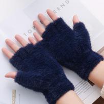 Mink Gloves Half Fingers Mittens Winter Warm Wool Touchscreen Gloves Arm Warmers Men Knitting Mitten Women Glove Men guantes