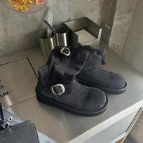 Retro stiliaus moteriški motociklininkų batai Madinga sagtimi siauri pusbačiai iki blauzdos Rudens žiemos moteriški elegantiški žemakulniai batai 35