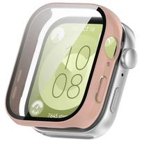 Tempered Glass Case For Huawei Watch Fit 3 Smart Watch Strap Protective Cover Bumper Fit3 Screen Protector Accessories Huawei Watch Fit 3 vyšnių rožinė spalva