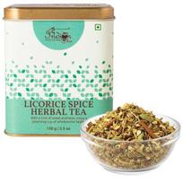 The Indian Chai - Licorice Spice Herbal Tea 100 grams with Vanilla, Orange Peel, Clove, Ginger etc for Immunity blue