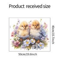 Animacinis pora paukščių gėlės žalias augalas stiklinė spintelė langas durų dekoracija sienų lipdukai namų puošyba 40*50CM/fun-f3 beige