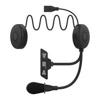 Bluetooth 5.2 Motociklinio šalmo ausinė Belaidė laisvų rankų įranga Stereo muzikos grotuvas Moto ausinė Triukšmo slopinimo ausinė su mikrofonu juoda