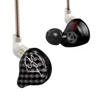 KZ ZST 3,5 mm laidinės ausinės su hibridiniu garsiakalbio laidu, nuimamas, į ausis įdedamas Hifi muzikos ausinės, sportinės žaidimų ausinės, triukšmą slopinančios ausinės. No Mic juoda