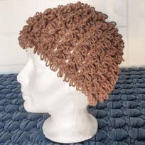 Purely hand knitted new style funny horn hat party mask headgear Children 50-54cm brown