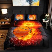 Kamuoliukų spausdinimas Antklodės užvalkalas King Size Futbolas Krepšinis Sportinis Patalynės komplektas Dvivietis vienvietis namų tekstilė 70x133cm 2pcs blue