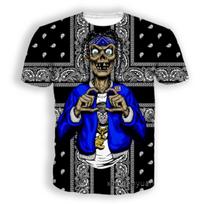 Nauji 3D spausdinimo „Blood Gang Bandana Fashion“ vyriški, moteriški „hip-hop“ marškinėliai, didesnio dydžio S–7XL „Harajuku“ grafiniai marškinėliai 6XL juoda
