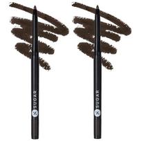 SUGAR Cosmetics- Kohl Of Honour - 02 Brown Bag (Brown Kajal) - Ultra Creamy Texture, Smudge Proof, Water Proof Kajal,Lasts Up to 12 hours (Pack of 2) black