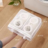 Anti-deformation Mesh Laundry Bag Washing Machine Shoes Bag Travel Storage Bags Organizer Portable Protective Airing Dry Tools šilta balta spalva