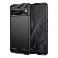 Dėklas Google Pixel 8 Pro Dėklas Google Pixel 8 Pro Bamperis Silikoninis Anglies Pluošto Galinis Dėklas Google Pixel 8 7 6 Pro Dėklas Google Pixel 8 Pro juoda