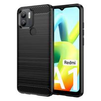 For Cover Xiaomi Redmi A1 Plus Case For Redmi A1 Plus Bumper Anti-knock Silicone Carbon Fiber Back Case For Redmi A1 Plus Cover For Redmi A1 raudona