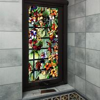 1 vnt. 3D stiklo lipdukas, langų popierius, statinis prigludęs vonios kambario langų plėvelės, matinis gėlių namų dekoras 40X100CM