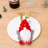1/4PCS Xmas Cutlery Bag Santa Claus Knife Fork Storage Pocket Bag Christmas New Year Tableware Decorations Home Ornament A-1pc