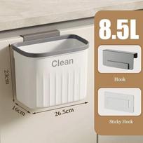 1vnt su dangteliu šiukšliadėžė Komposto virtuvės dėžė Patvari šiukšlių dėžė 8.5L White no Lid
