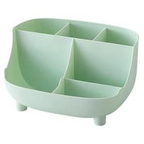 Storage Box Convenient Keep Desktop Tidy PP 6 Grids No Burr Cosmetic Organizer Holder for Daily žalia
