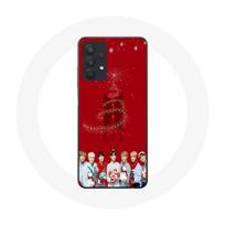 Coque Maniacase pour Samsung Galaxy A32 4G BTS Bangtan Garçons Fond Rouge Cadeau de Noël raudona
