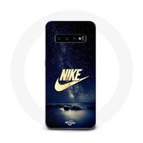 Coque Maniacase pour Samsung Galaxy S10 nike logo doré nuit étoilé