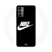 Coque Maniacase pour Samsung Galaxy A04s nike logo blanc front noir balta