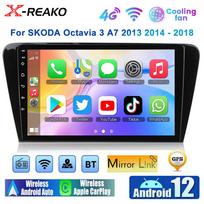 Carplay 2DIN Android automobilio radijas Skoda Octavia 3 A7 2013-2018 m. Autoradio Android Auto Belaidis automobilio stereosistemos 4G 8 branduolių DSP žemų dažnių garsiakalbis 8 core 4GB+64GB gray