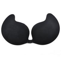 Soutien-gorge Push Up - Invisible Bra - Noir - Silicone - Confortable - Sans armatures juoda