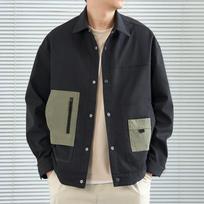 Baseball Uniform Men's Jacket Spring and Autumn New Korean Style Short Jacket Trendy Men's Pilot Top M black