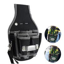ALLSOME 9 Pocket Electrician Tool Bag 600D Nylon Fabric Waist-Hanging Reinforced Edges Versatile Utility Pouch for Professionals