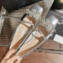 Fashion Loafers Women Luxury Ballet Dance Shoes New Fashion Summer 2024 Flats Walking Shoes Trend Dress Shallow Lightweight Breathable 40 sidabras