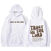 Autumn And Winter Tide Brand Letter Printing Loose Fleece Hooded Sweater XS