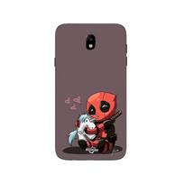 Coque Samsung Galaxy j7 2018 Bébé Deadpool avec Licorne Maniacase