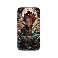 Case for Samsung Galaxy j7 2018 demon slayer Tanjiro anime manga juoda